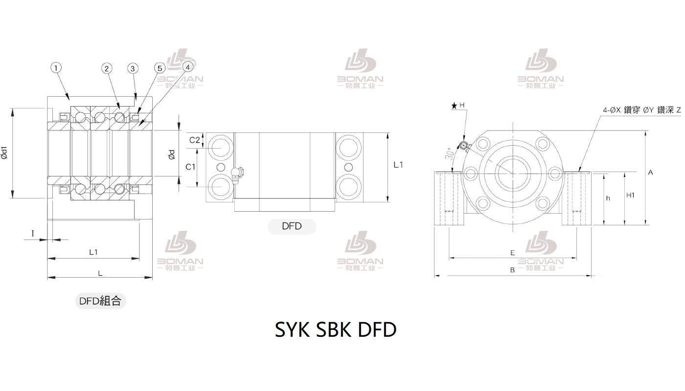 SYK MBB30-I syk丝杆支撑座3d